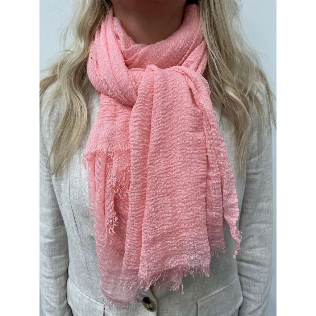 Mdc Scarf- Skjerf i 100% Viskose, Rosa