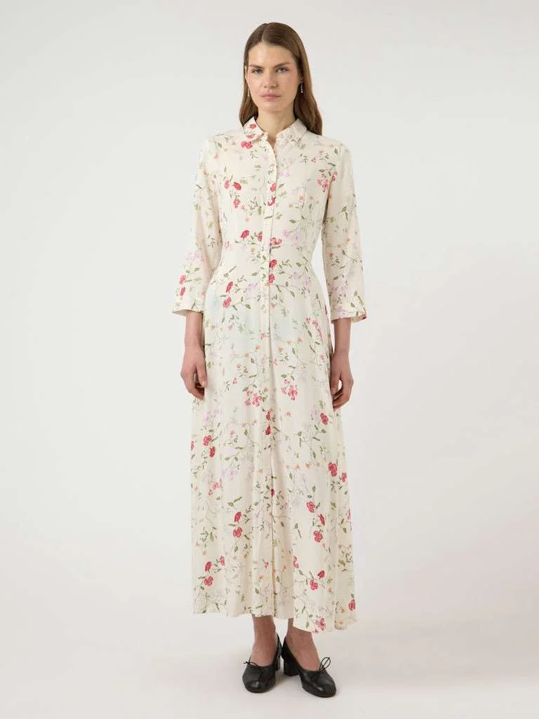YAS SAVANNA LONG SHIRT DRESS S, Skjortekjole. NOOS